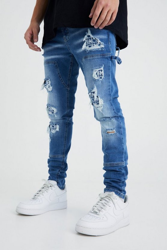 Skinny Stretch Rip & Repair Jeans