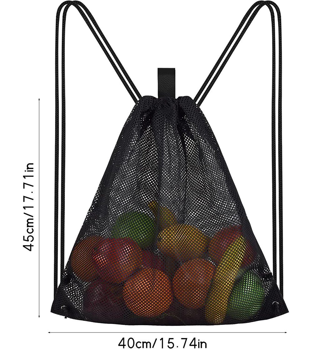 Ronner UG Spielzeugtruhe 40 x 45CM Kordelzug Turnbeutel Schwarz Netztasche Sporttasche (1 St)