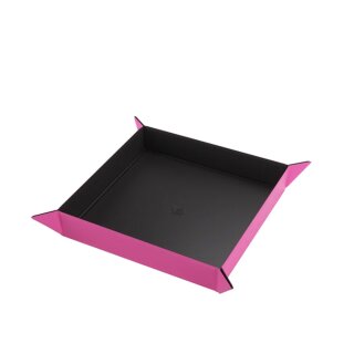 Gamegenic Magnetic Dice Tray Square - Black & Pink