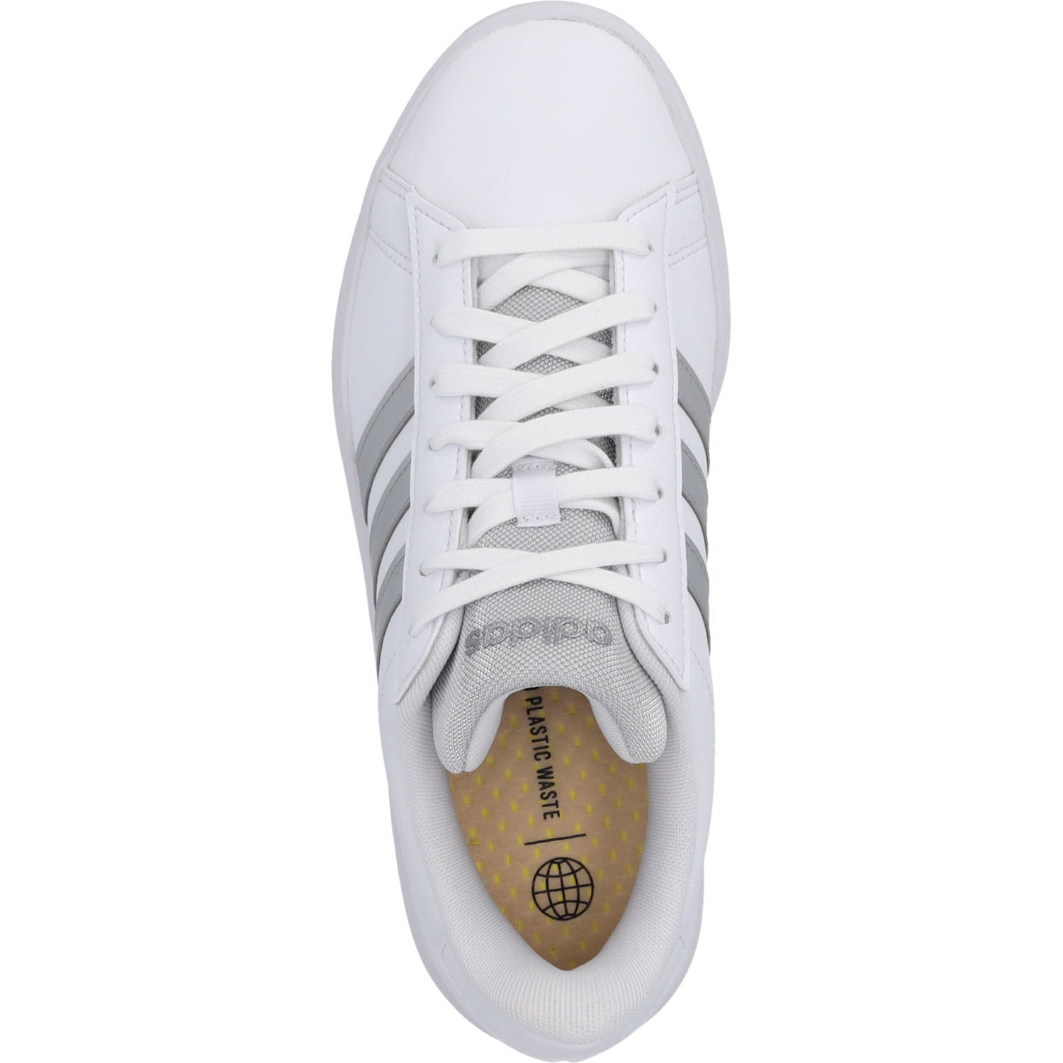 Adidas Grand Court 2.0 W, Sneakers Low, Damen, white/silver met