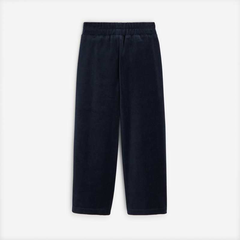 Jogging fille gris en maille velours Catimini