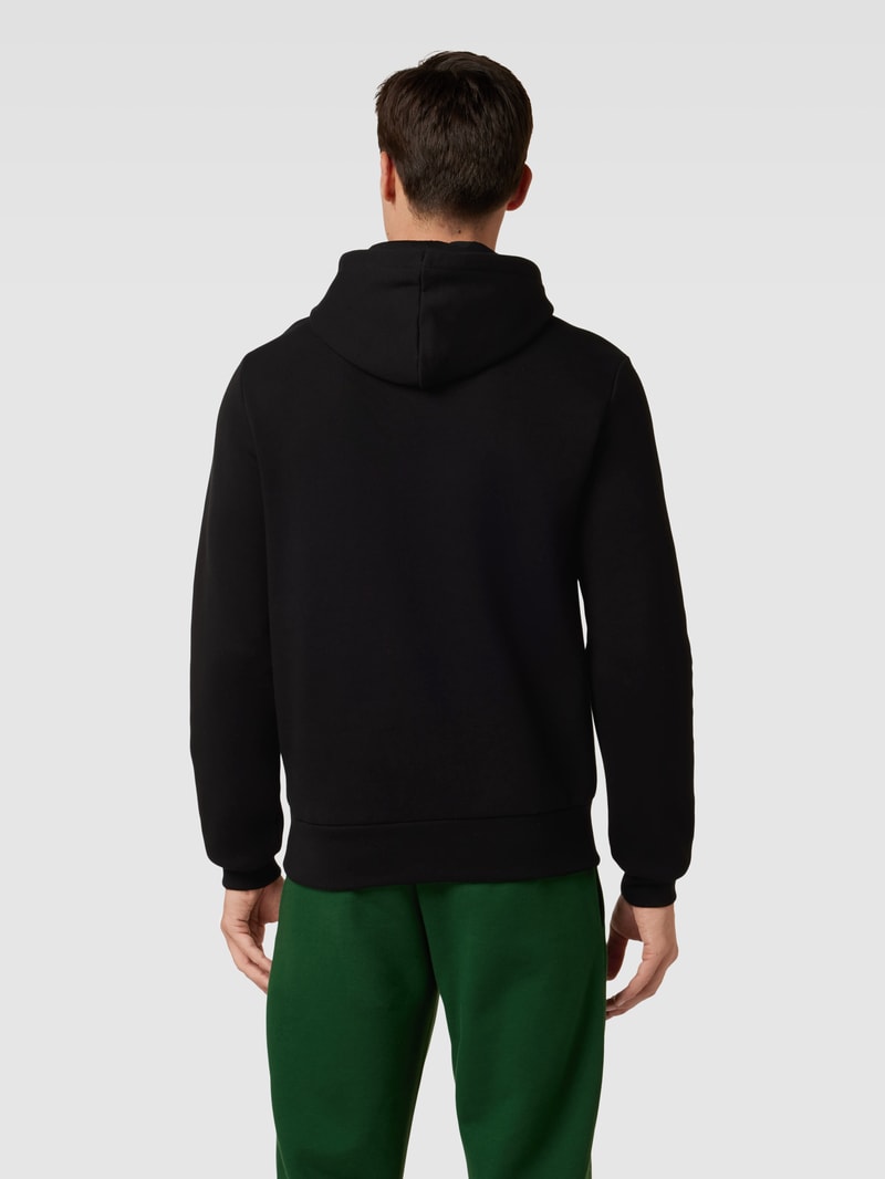 Hoodie mit Label-Detail in schwarz
