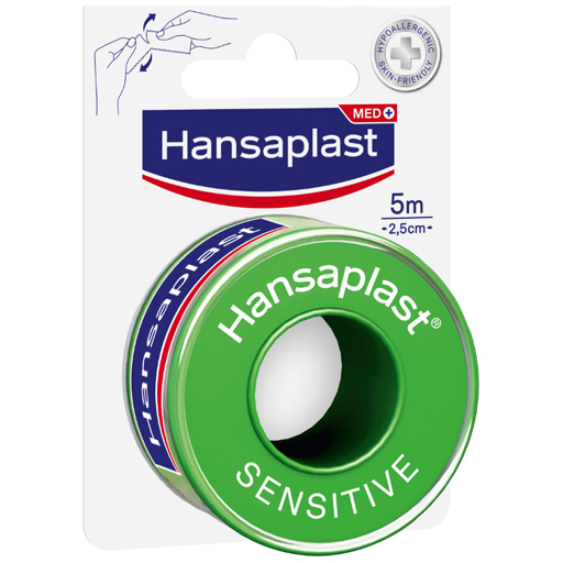 HANSAPLAST Fixierpflaster Sensitive 5m x 2,5cm weiß  1 St  Pflaster