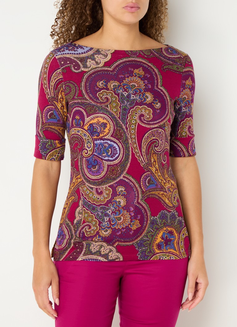 Ralph Lauren  Top met print en boothals