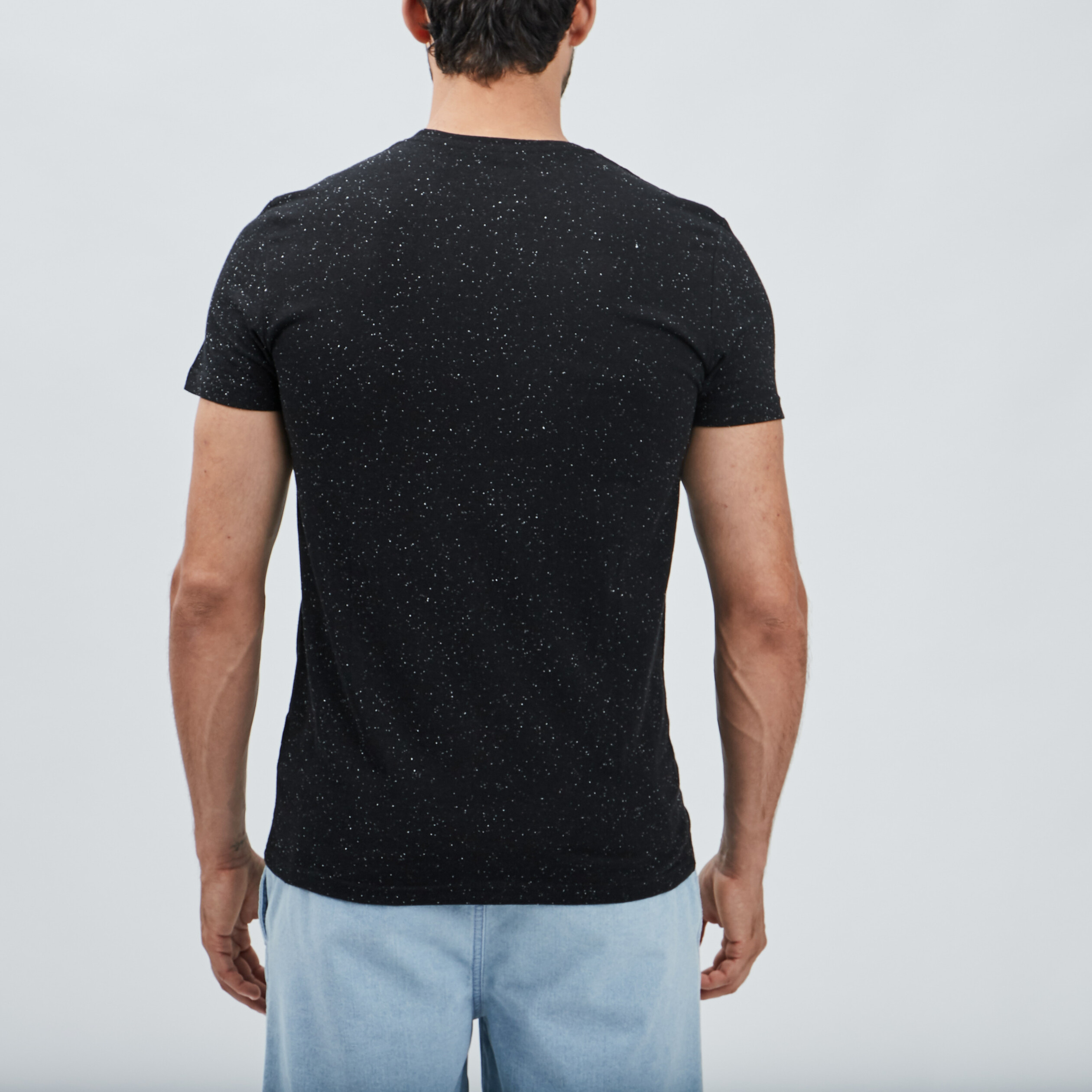 T-shirt manches courtes noir homme | La Halle