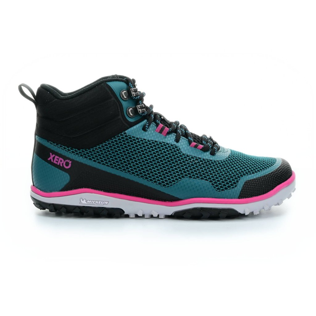 Xero Shoes Scrambler Mid Deep Lake/ Fuchsia W Outdoor Barfuß-Stiefeletten
