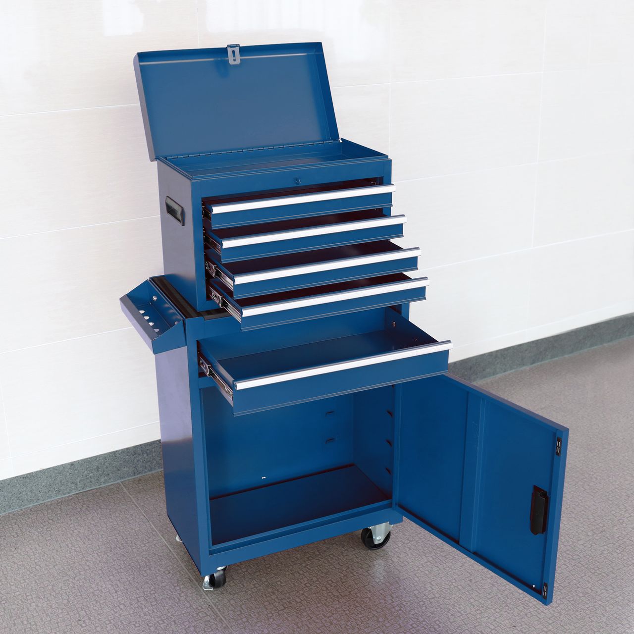 Tech Craft Tech Craft Werkstattwagen, blau, 5 Schubladen