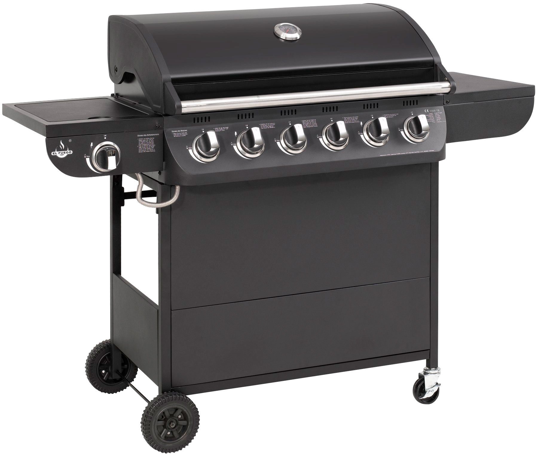 El Fuego Gasgrill Columbus 6+1, BxTxH: 140x58,5x107,5 cm