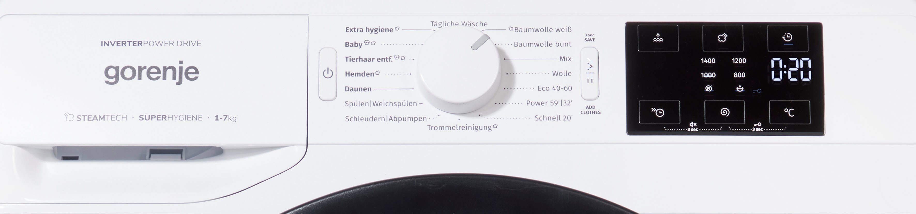 GORENJE Waschmaschine Wave NEI74ADPS, 7 kg, 1400 U/min