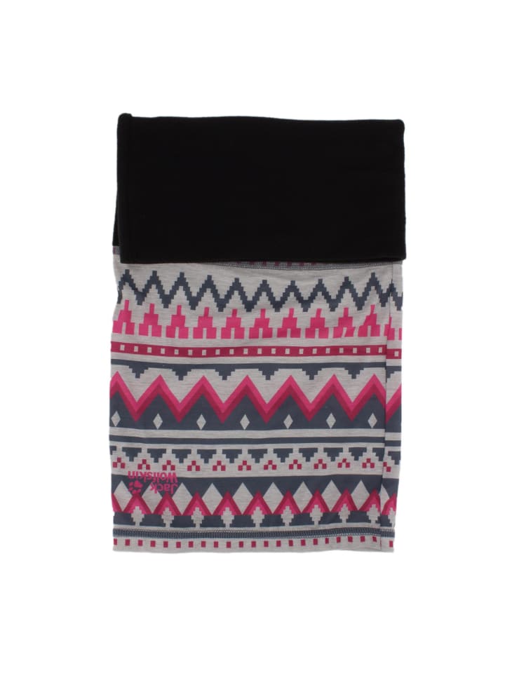 Jack Wolfskin Schal Print Fleece Headgear Neck Warmer Tube Loop in Rosa günstig kaufen onesize