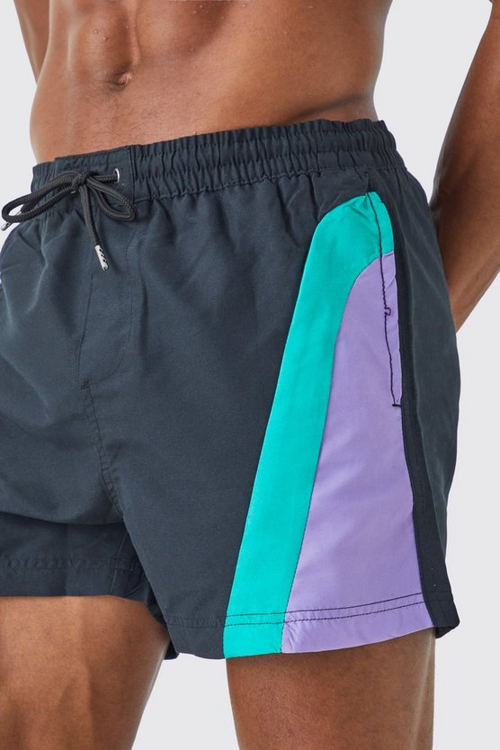 Mittellange Colorblock Badehose