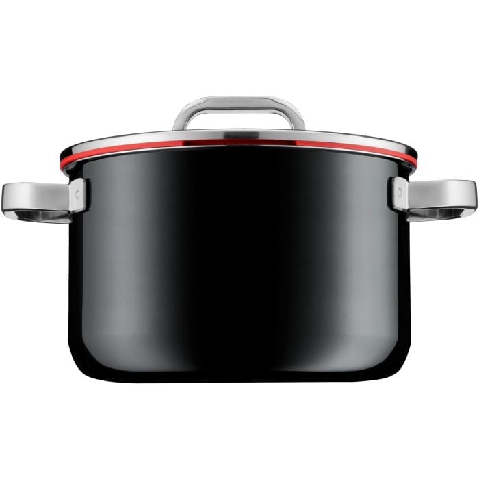 Fusiontec Functional Kochtopf mit Glasdeckel, 24 cm, Black