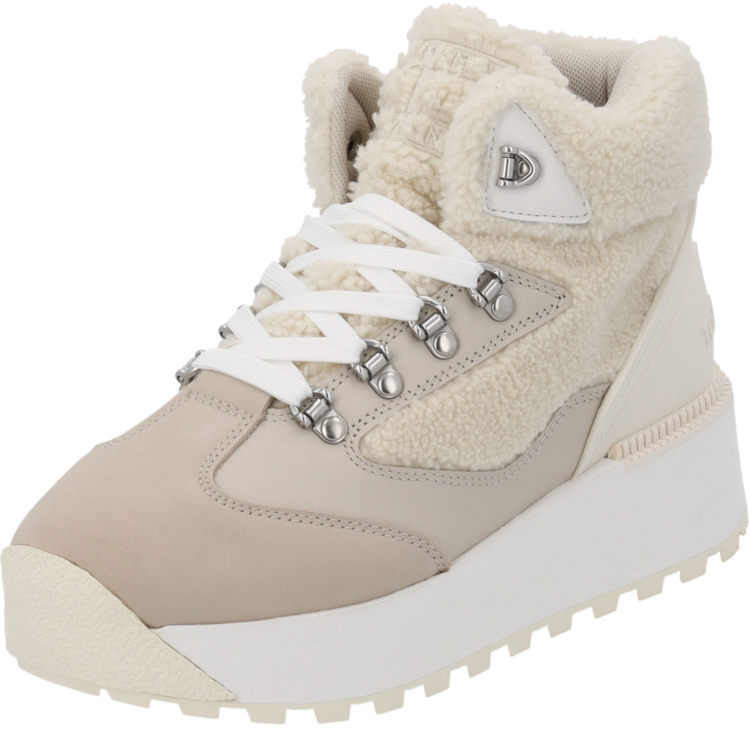 Tommy Hilfiger EN0EN02312, Schnürstiefel, Damen, Weiß (stone white)