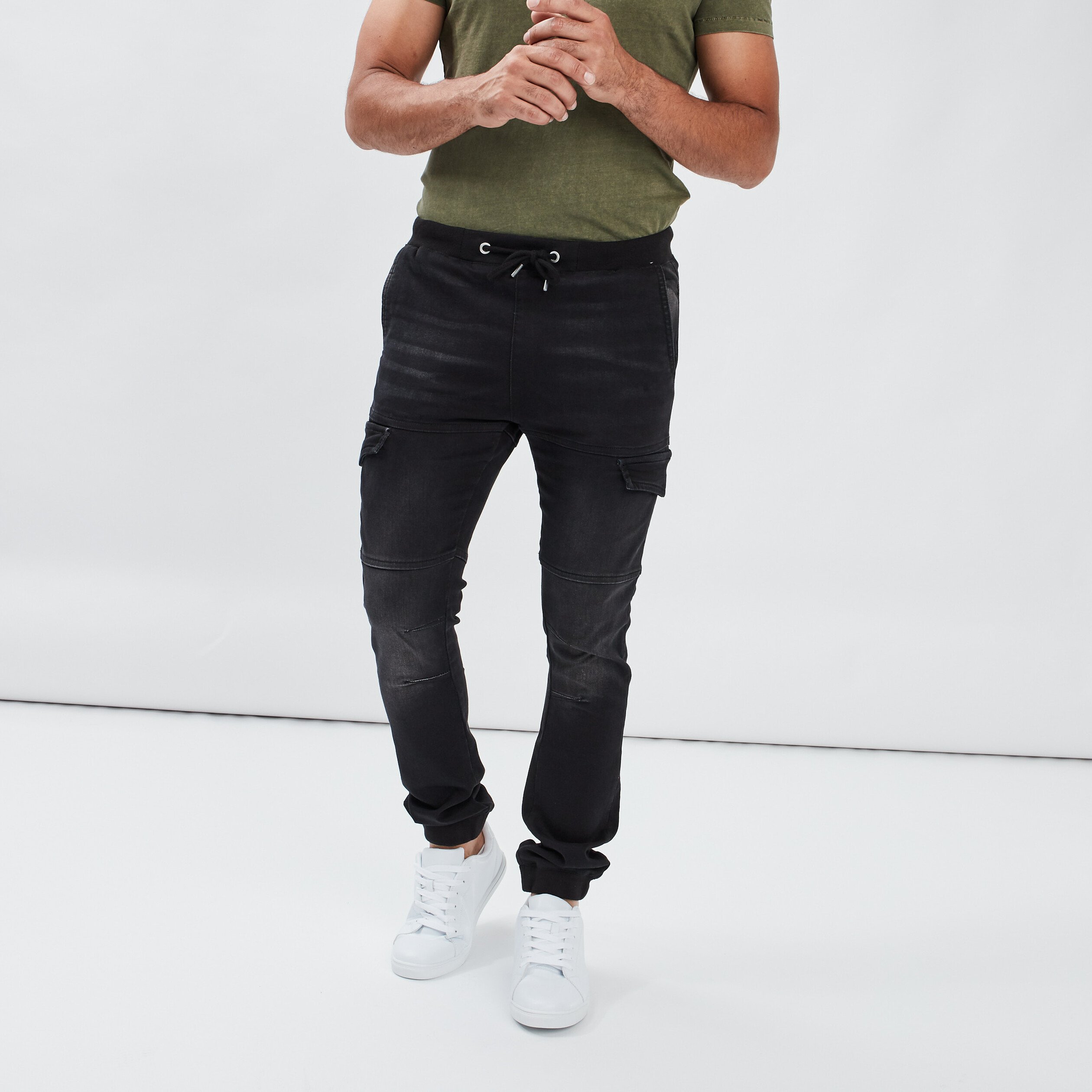 Pantalon skinny stretch noir homme | La Halle