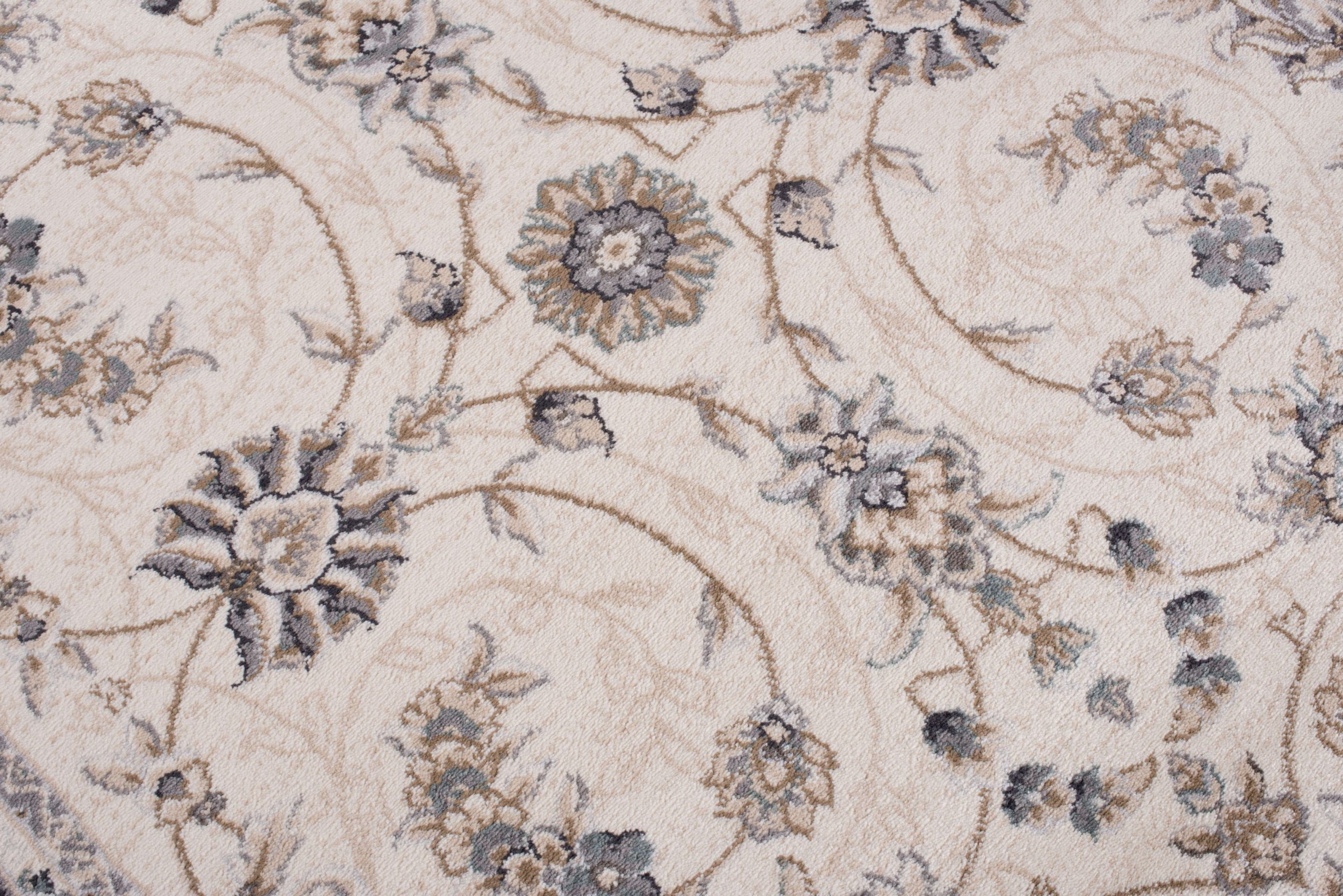 Orientteppich Oriente Teppich - Traditioneller Teppich Orient Beige Grau, Mazovia, 60 x 100 cm, Geeignet für Fußbodenheizung, Pflegeleicht, Wohnzimmerteppich