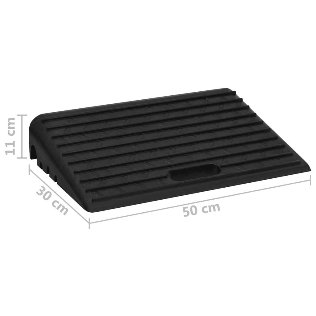 vidaXL Verkehrsschild Bordsteinrampen 2 Stk. 50x30x11 cm Gummi, (1 St)