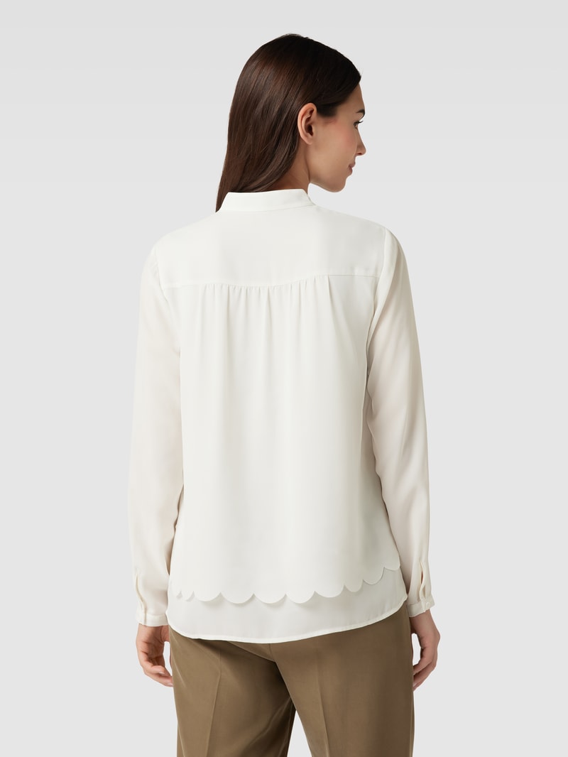 Bluse im Double-Layer-Look in offwhite