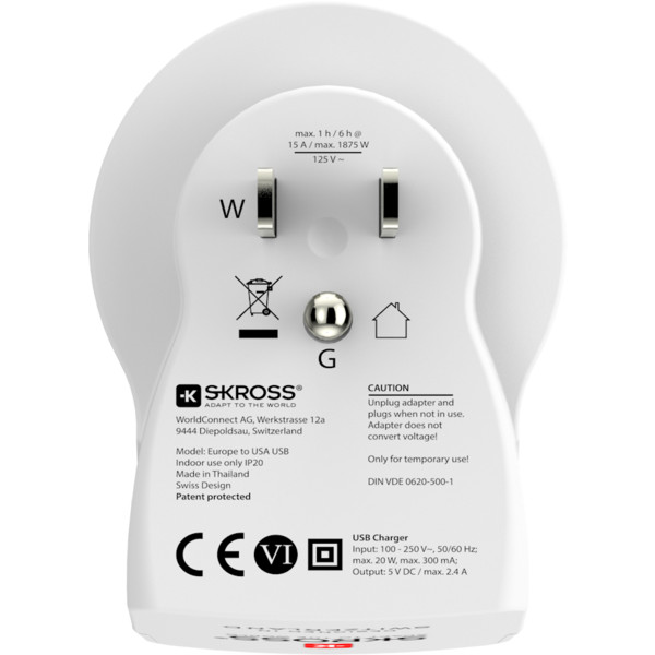 EUROPE TO US USB - Reisestecker