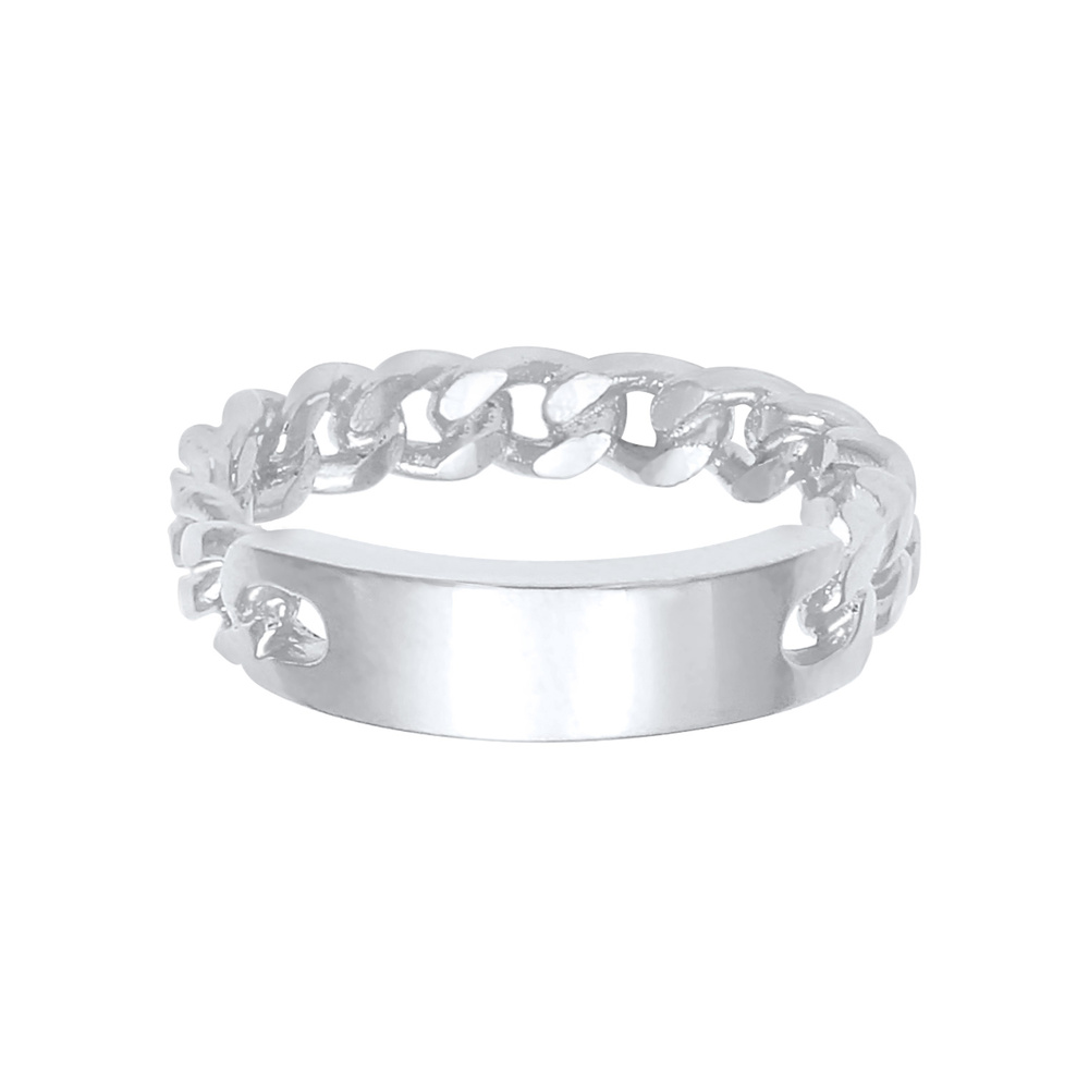 Elli Elli Bague Bandring Platte Panzer Kette 925 Silber Bague