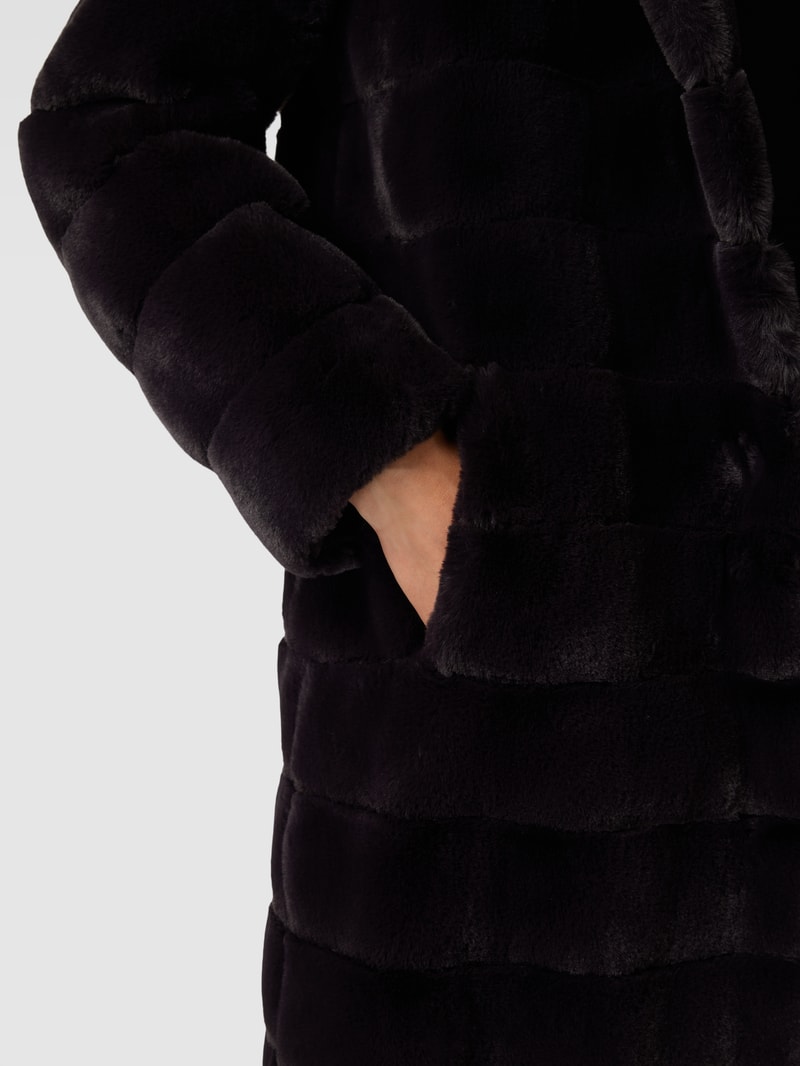 Jacke mit Kunstfell in anthrazit