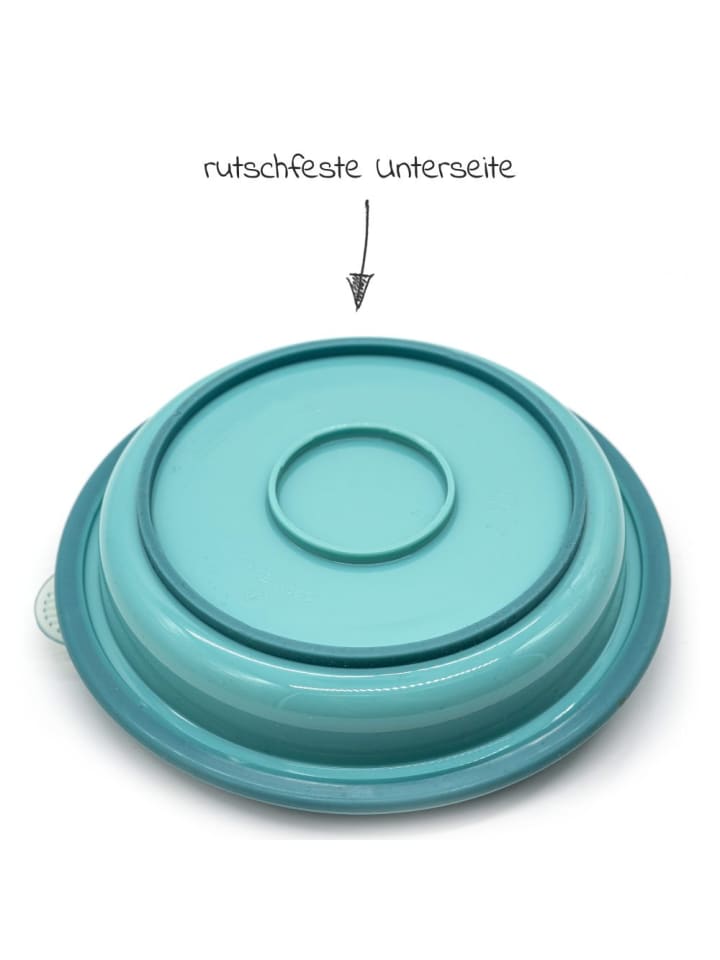 MiaMia Babyteller zum Mitnehmen inkl. Besteck 2er Pack - Grün in gruen,rosa günstig kaufen onesize