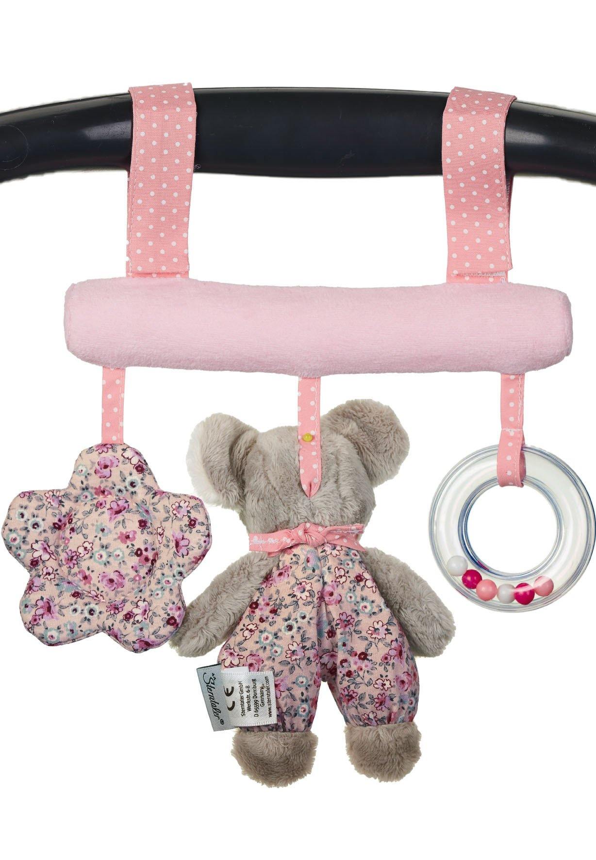 Spielzeug z. Aufhängen Maus Mabel in Rosa, 26 cm