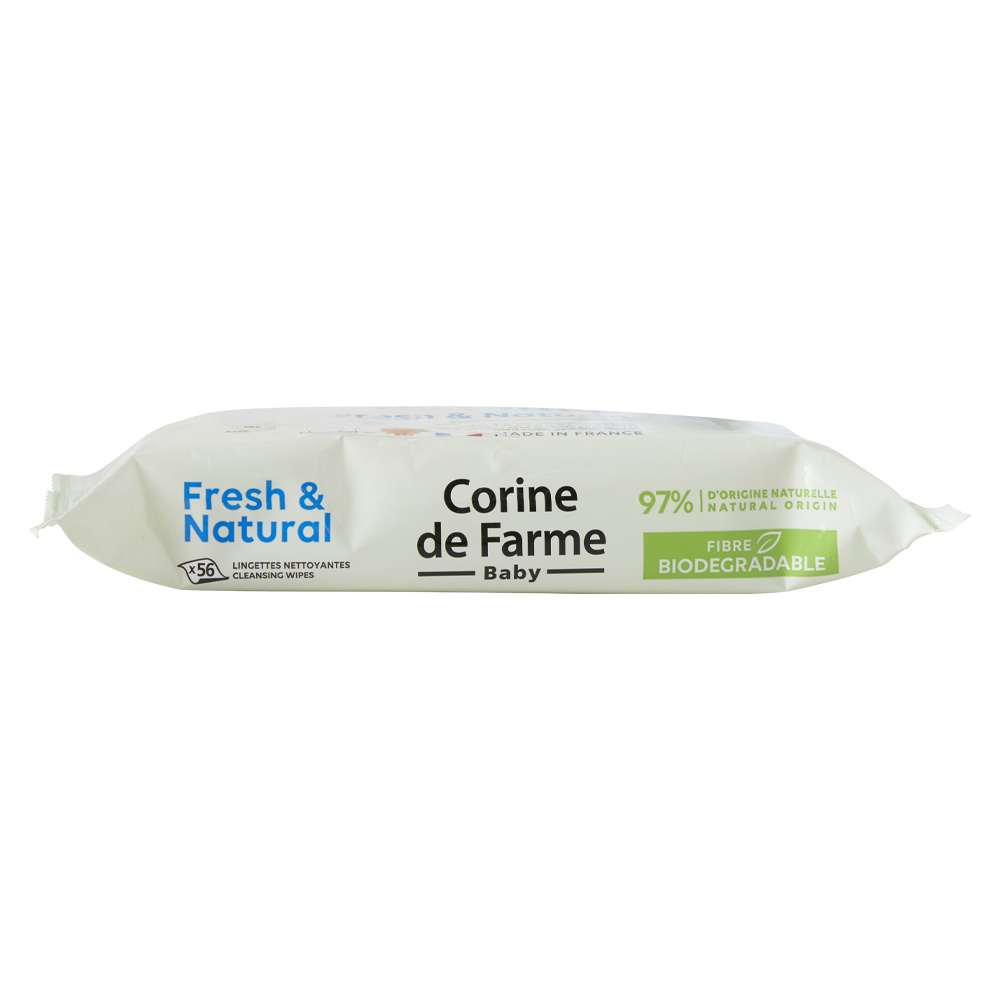 corine de farme Lingettes change Fresh&Natural x56 (fibres biodégradables) Lingettes Bébé