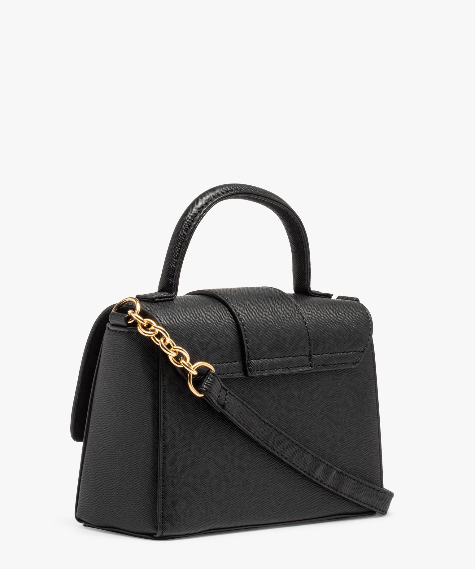 Sac besace compact à bandoulière chane noir | GEMO