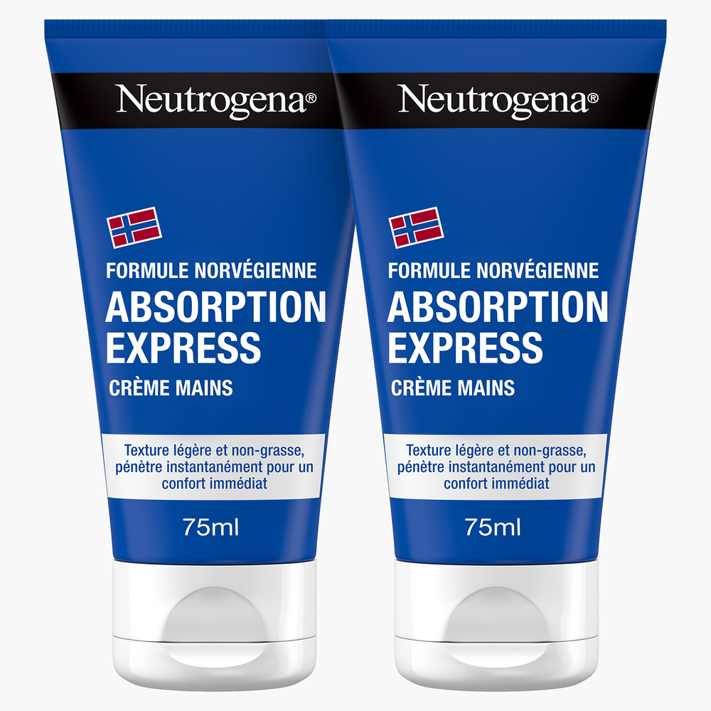 neutrogena Neutrogena Duo Crème Mains Absorption Express 2 x 75 ml Crème