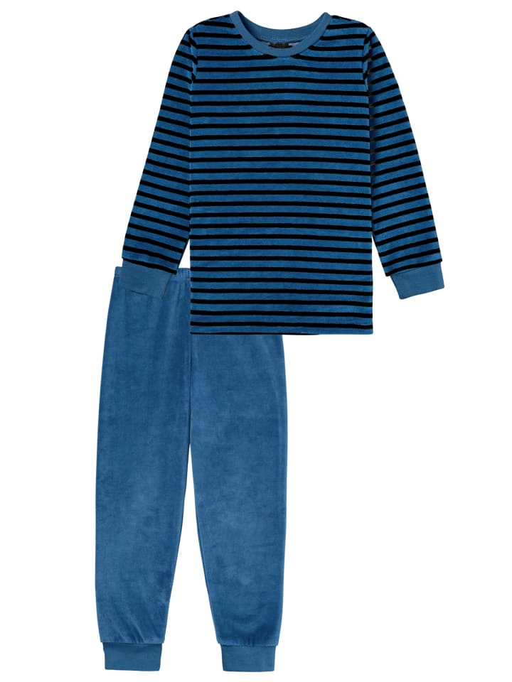 Schiesser Schlafanzug Boys World 2 in Blau günstig kaufen 104