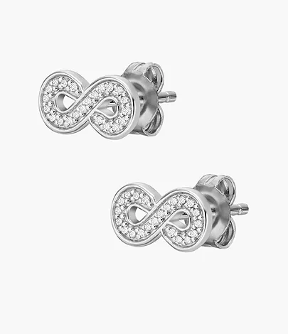 Fossil Ohrstecker Infinity Sterlingsilber