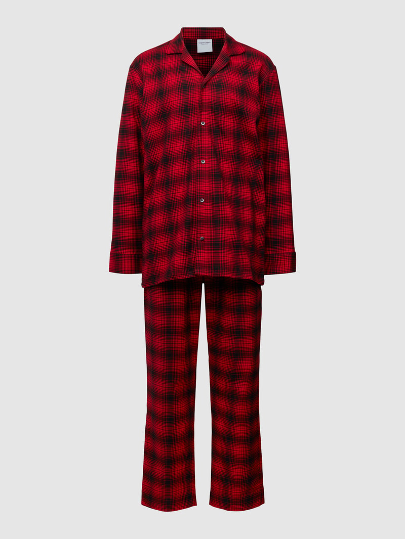 Pyjama mit Allover-Muster in rot
