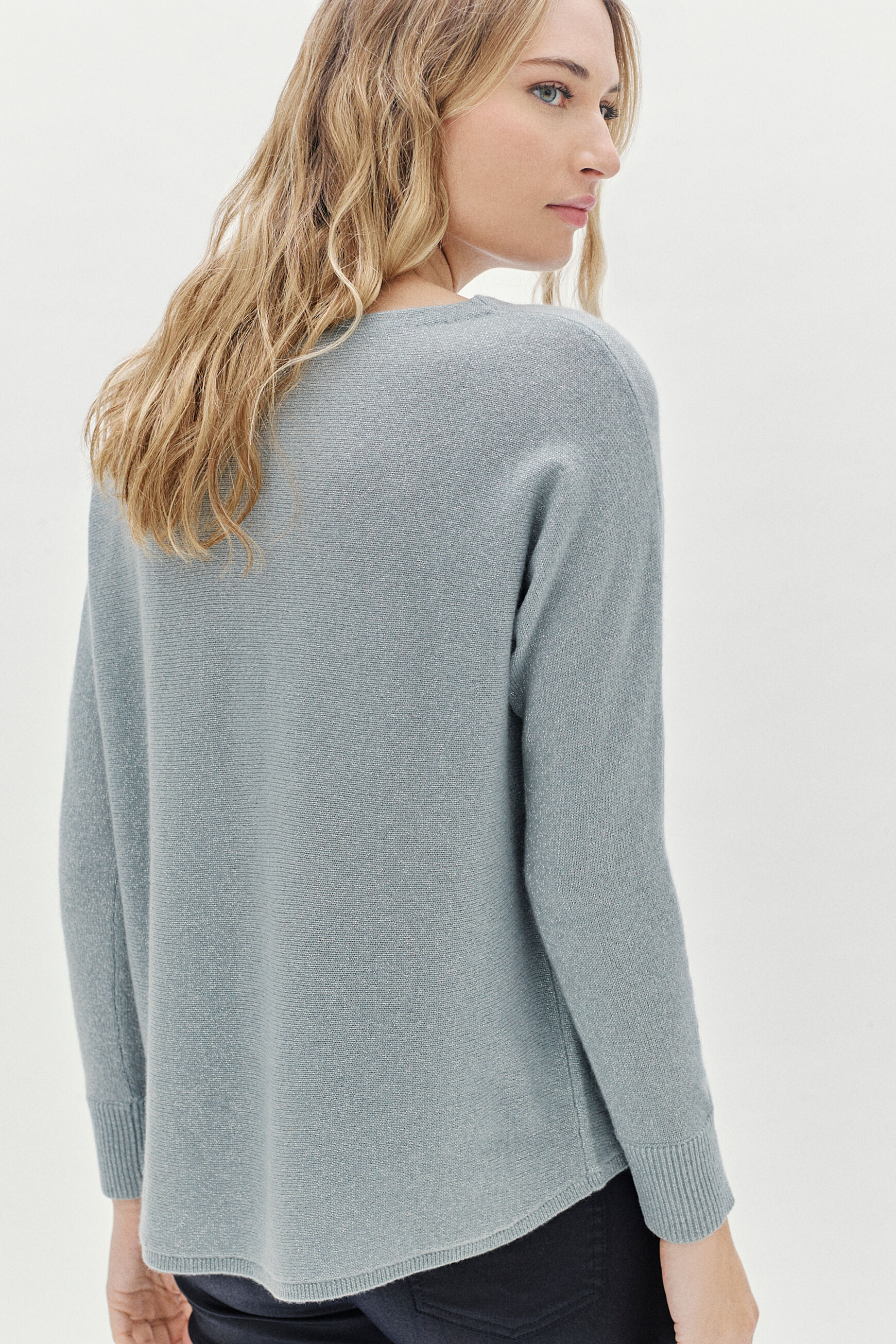 pull amelia lurex vert clair femme