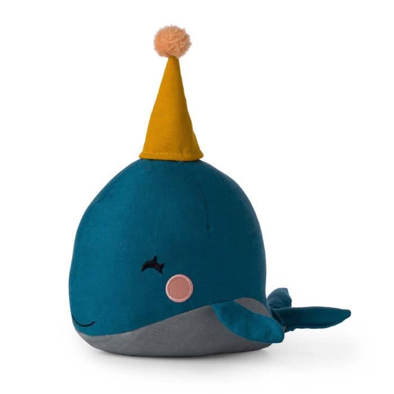 Peluche Picca Loulou dans un coffret cadeau, Baleine Bleu 21 cm bleu