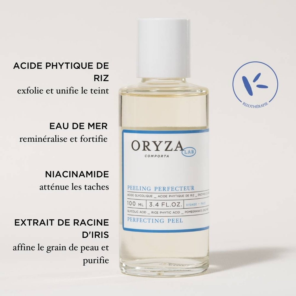 oryza lab Peeling perfecteur Lotion exfoliante peau neuve