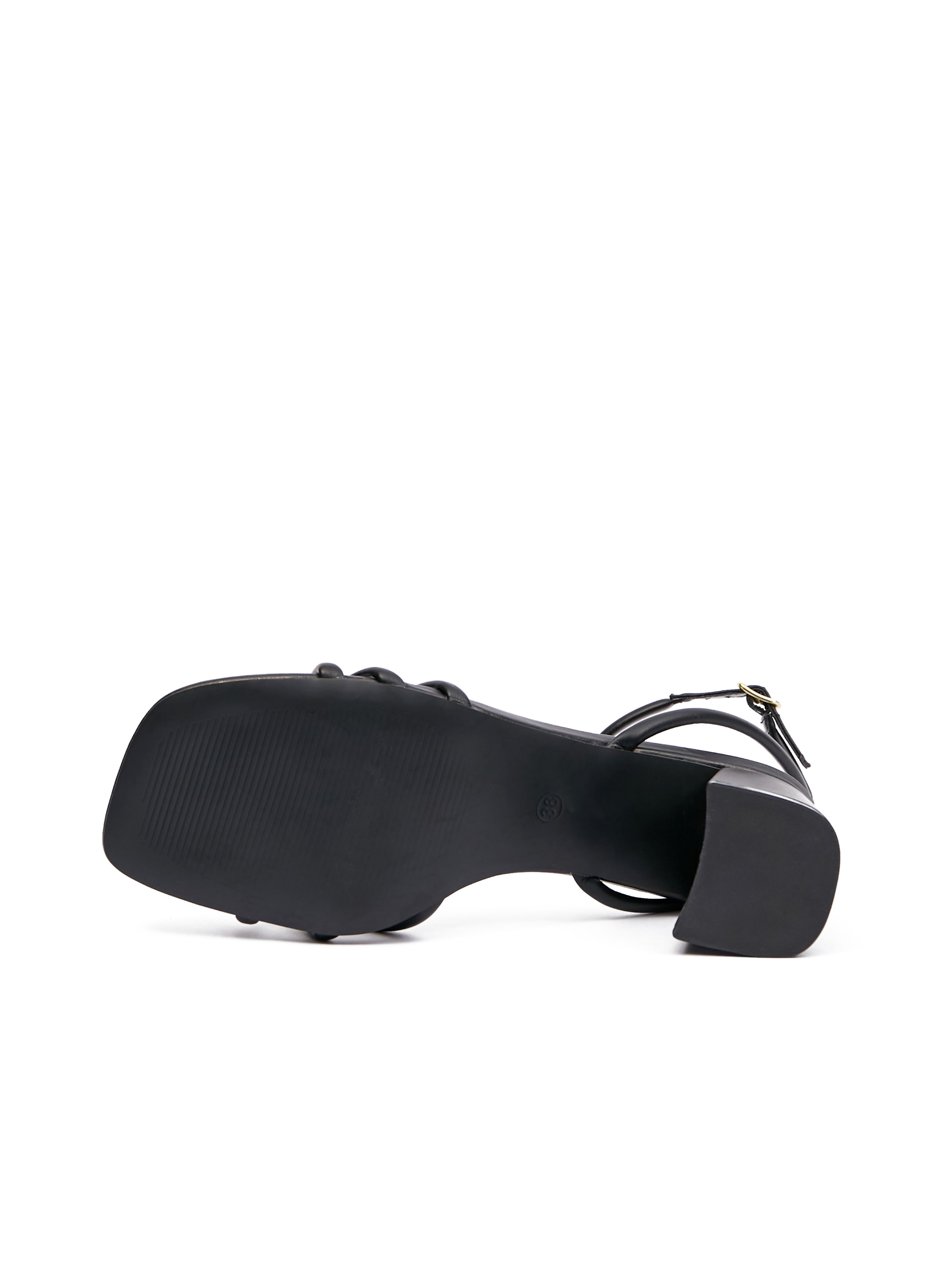 Schwarze Damen-Sandalen mit Absatz ORSAY