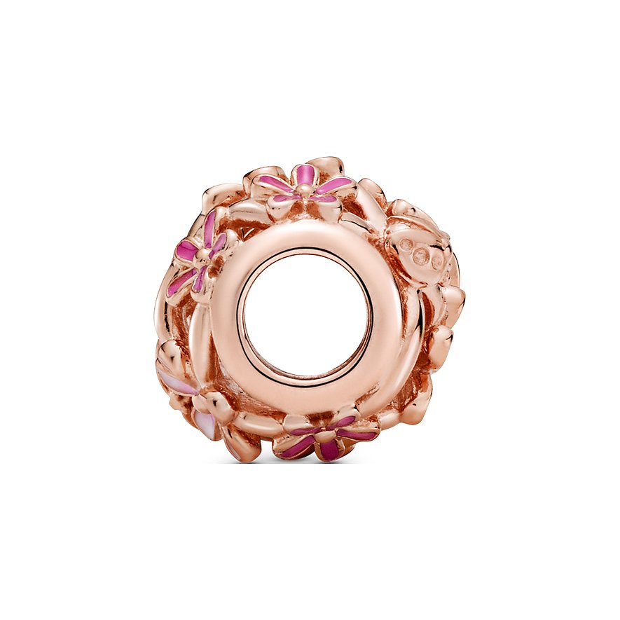 Pandora Charm Moments Offen gearbeitetes rosafarbenes Gänseblümchen