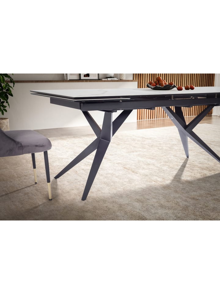 KADIMA DESIGN Esszimmertisch 180 - 260 cm Ausziehbar Keramik Glas , in Weiß günstig kaufen onesize
