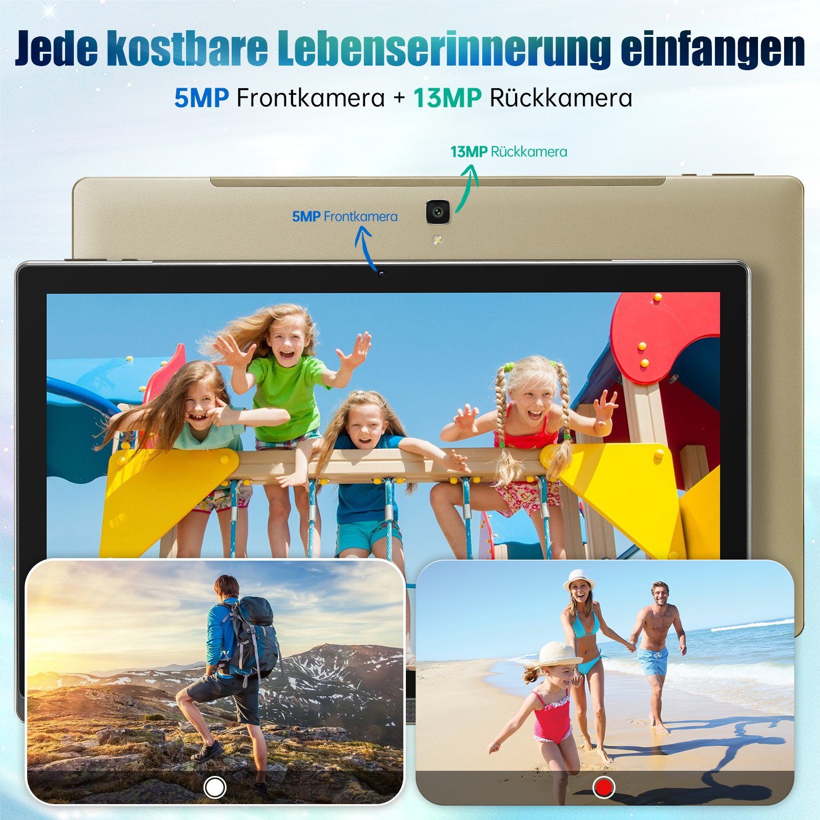 MESWAO 14.1-Zoll Android 12 Table mit 1920 * 1080 IPS HD Großes Display Tablet (14.1