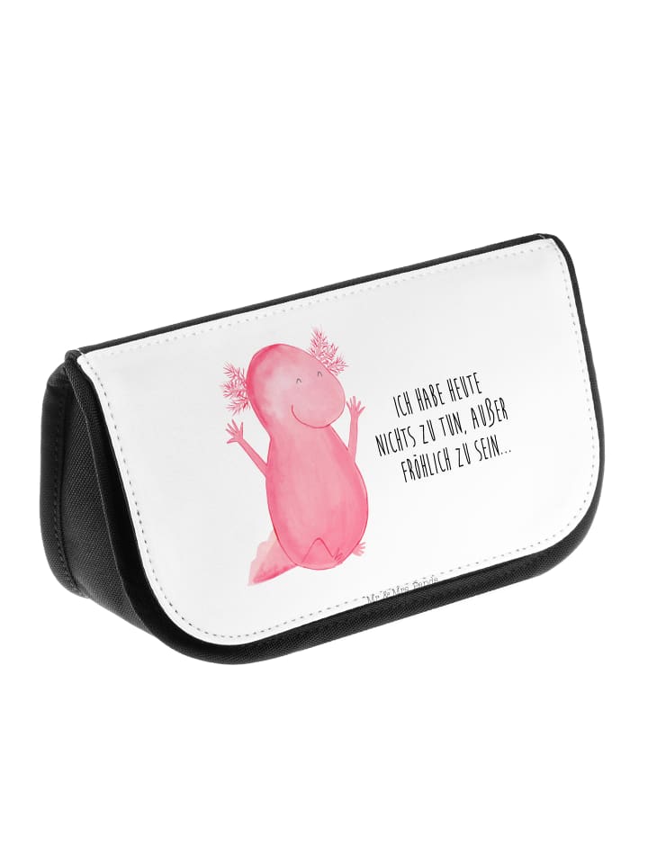 Mr. & Mrs. Panda Kosmetiktasche Axolotl Hurra mit Spruch in Weiß günstig kaufen onesize