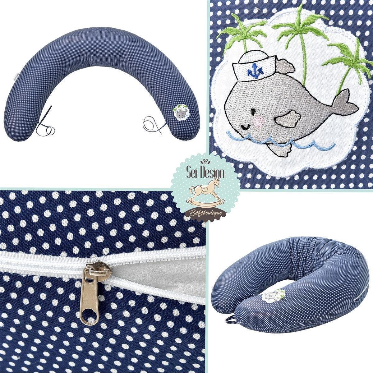 SEI Design Stillkissen Seitenschläferkissen Babynestchen mit EPS Mikroperlen, Schwangerschaftskissen mit Bezug, Bezug 100% Baumwolle