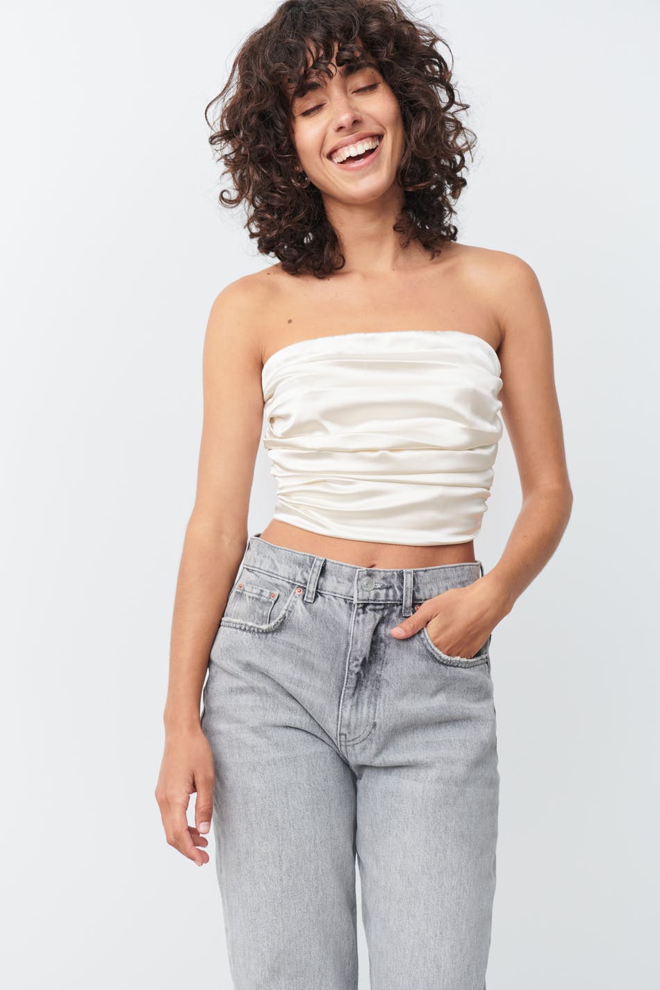 Pleated tube top