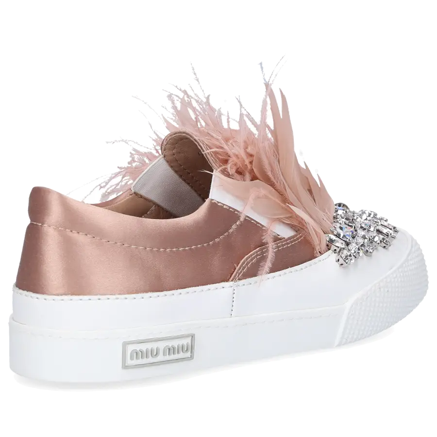 Miu Miu - Slip Ons Satin - beige