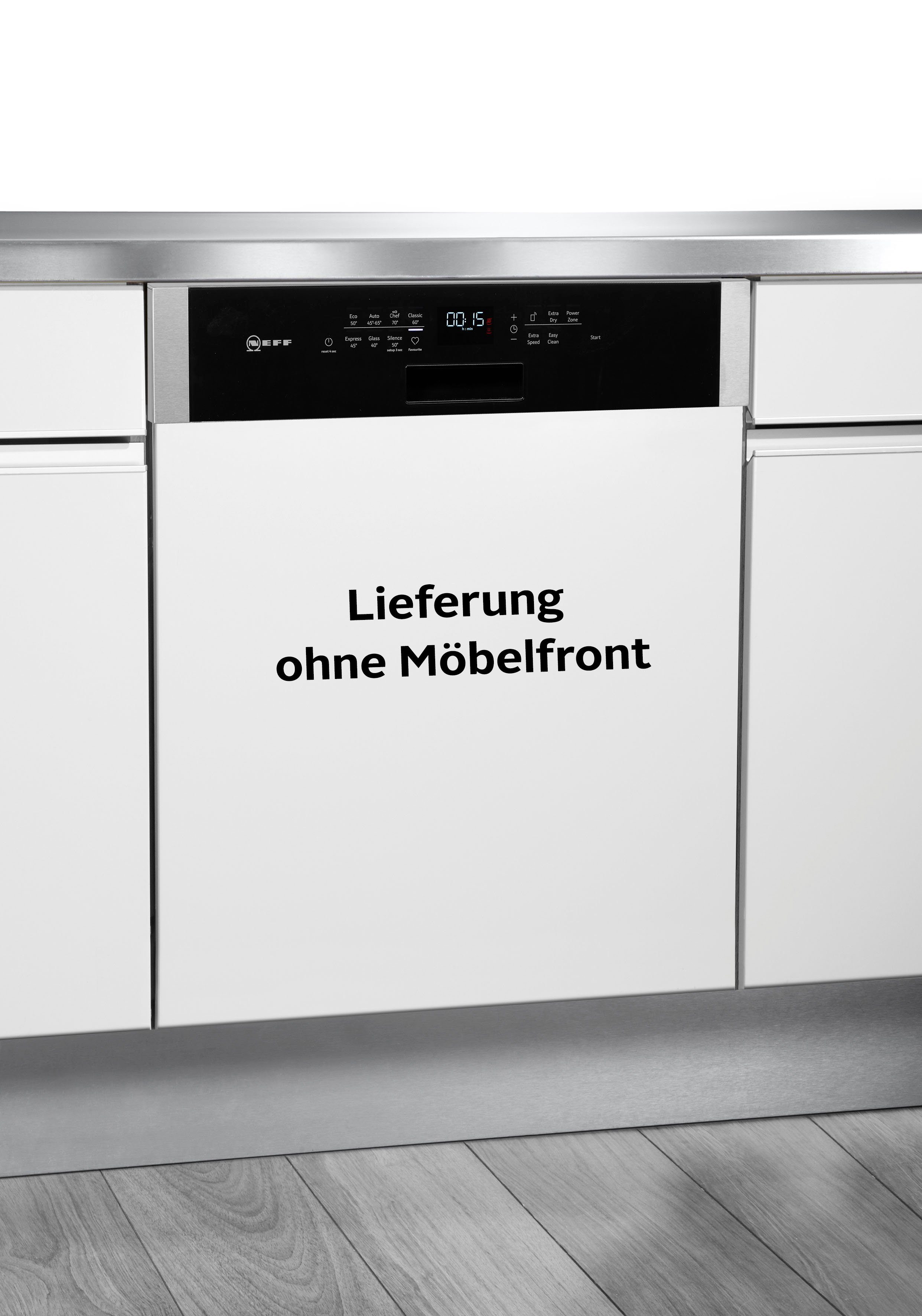 NEFF teilintegrierbarer Geschirrspüler, S147EAS39E, 13 Maßgedecke