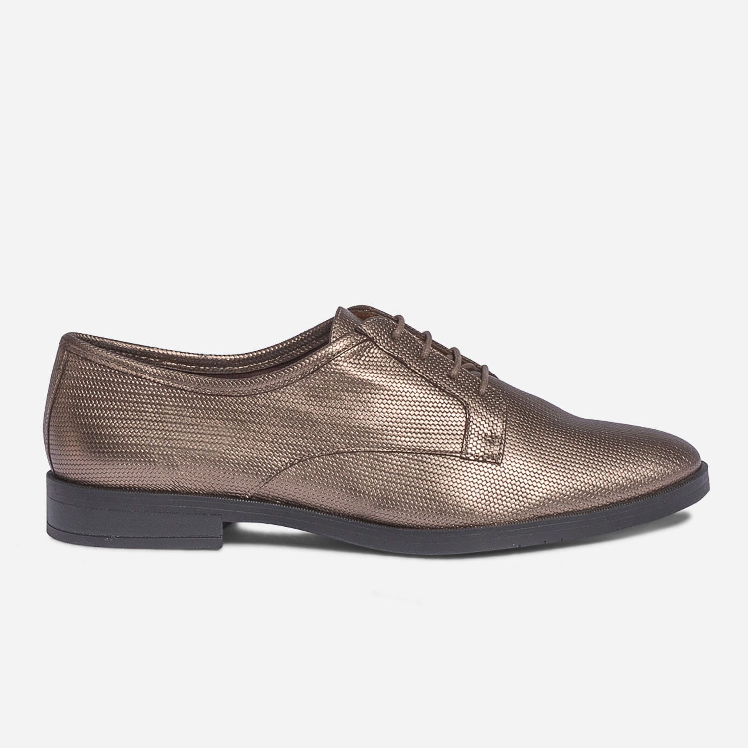 Derby ERAM FLEX bronze en cuir embossé éco-conçu