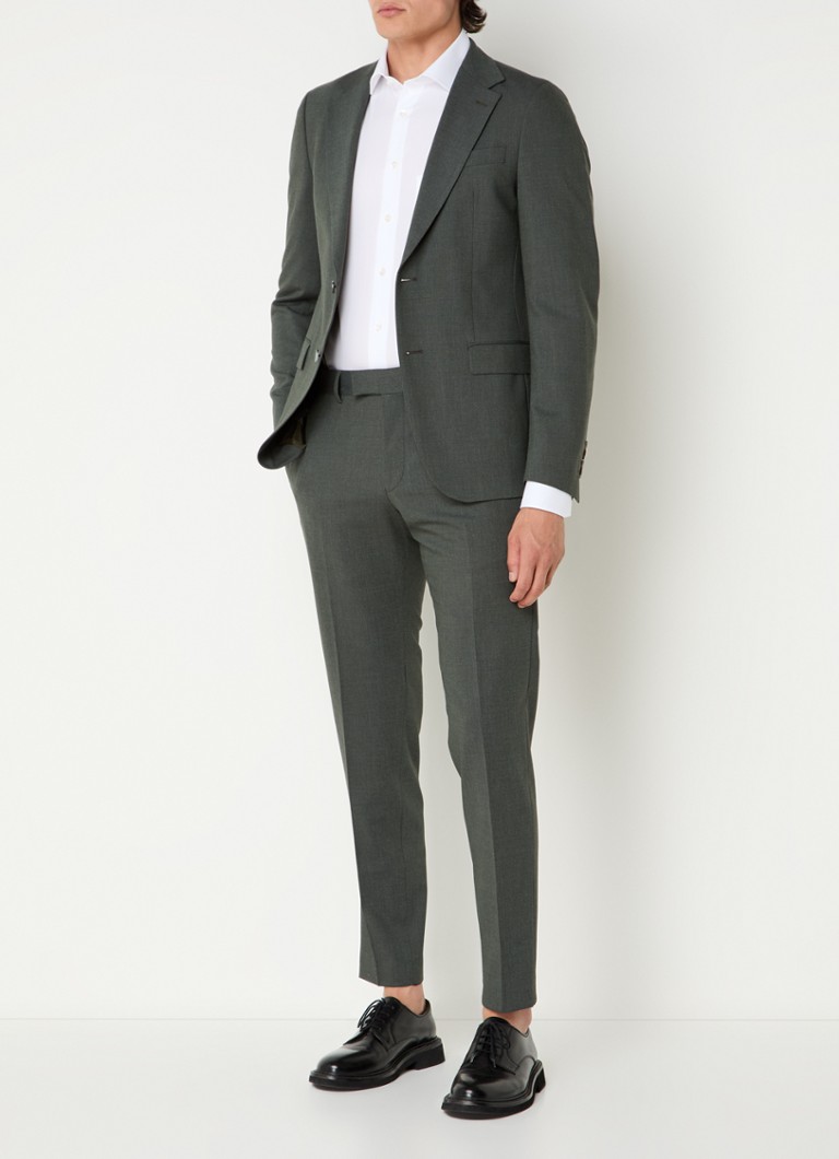 Pantaloni Strellson Melwin slim fit din amestec de lână, cu buzunare laterale.