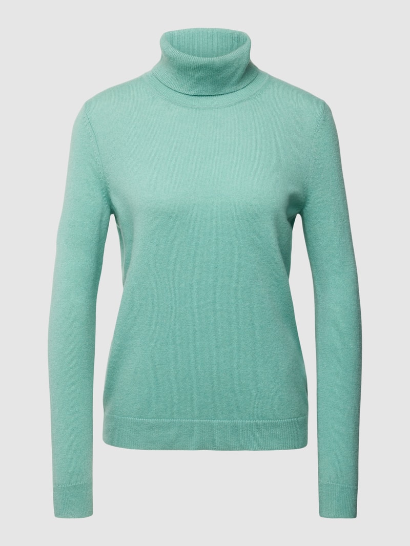 Kaschmirpullover in melierter Optik in schilf