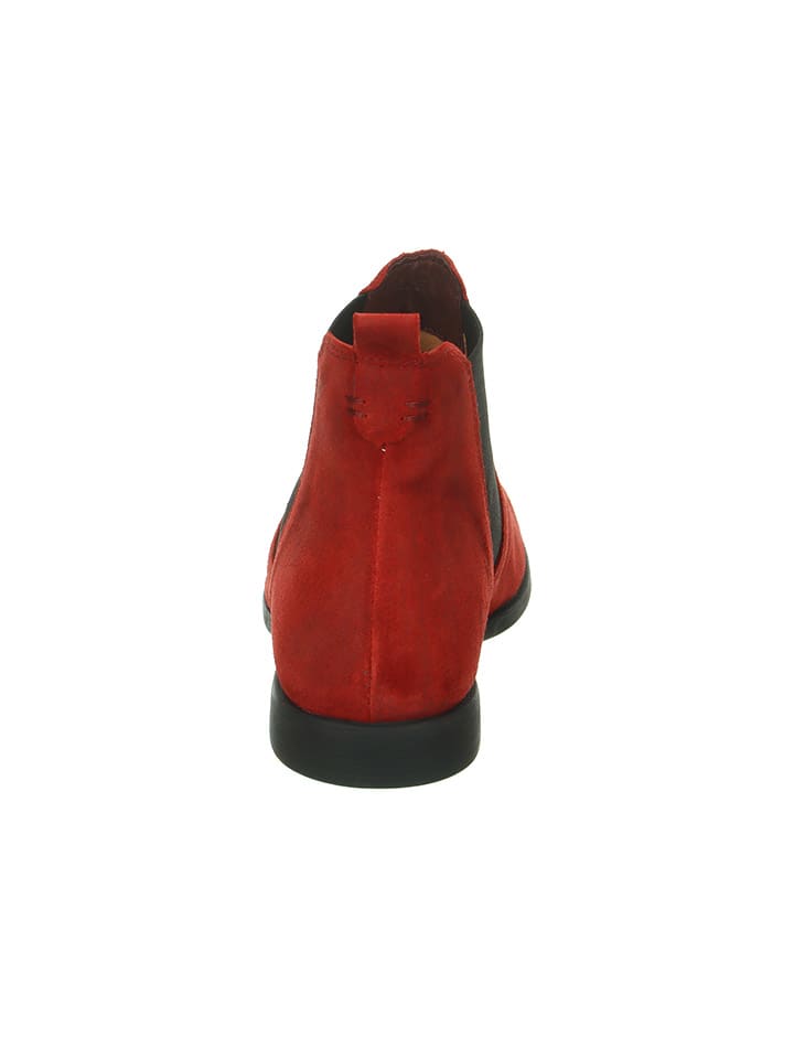 Think! Leder-Chelsea-Boots in Rot günstig kaufen