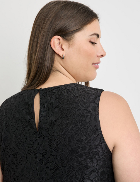 Ärmelloses Spitzenkleid mit Stretchkomfort