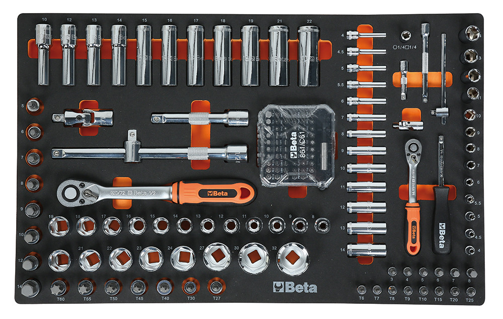 Beta 024006225 Cărucior scule 2400S G7/EM-WAGEN 309 piese gri